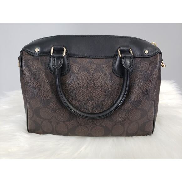 RARE Coach F32203 Mini Bennett Satchel Handbag In Signature Canvas Classic - Picture 4 of 9